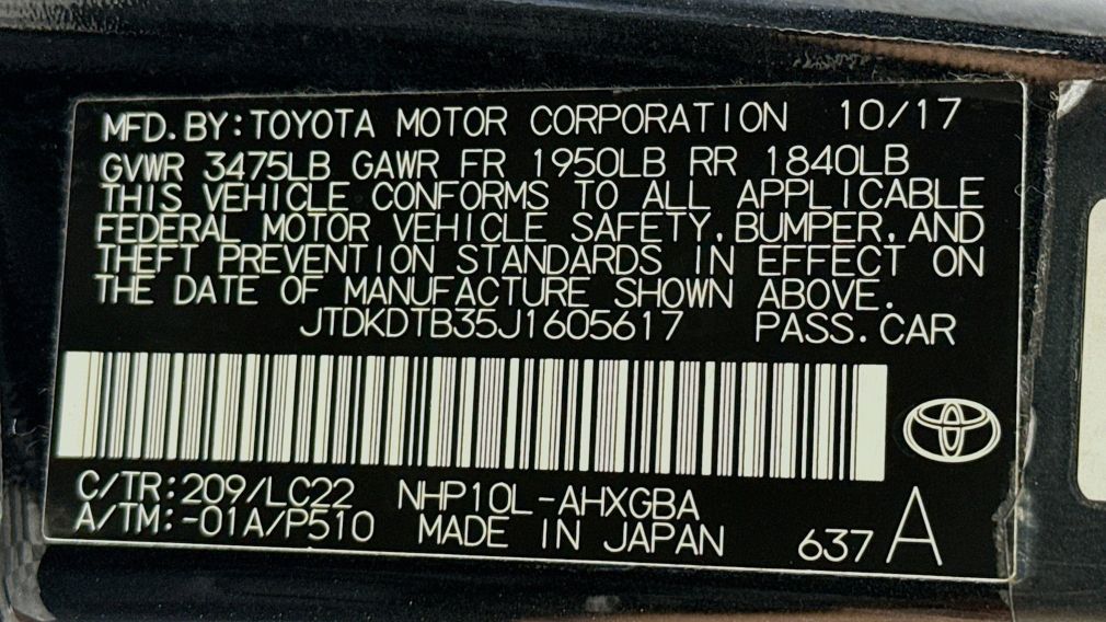 2018 Toyota Prius c Four #33