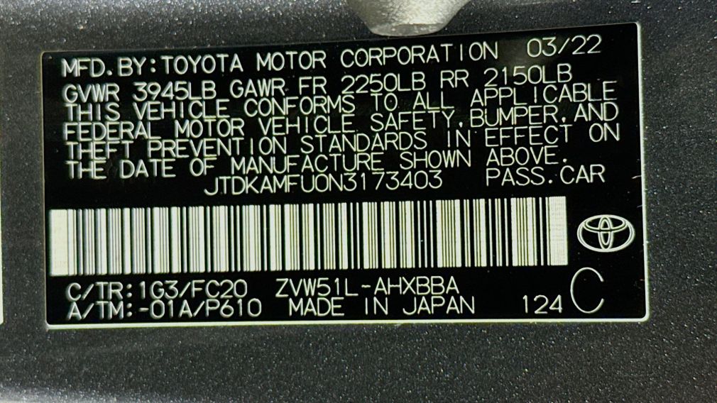 2022 Toyota Prius L Eco #33