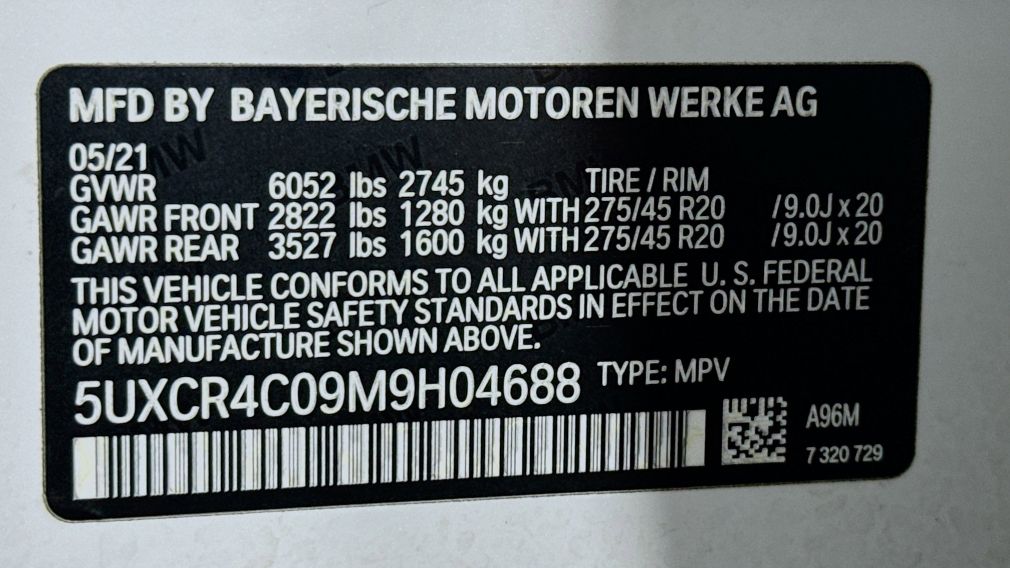 2021 BMW X5 sDrive40i #33