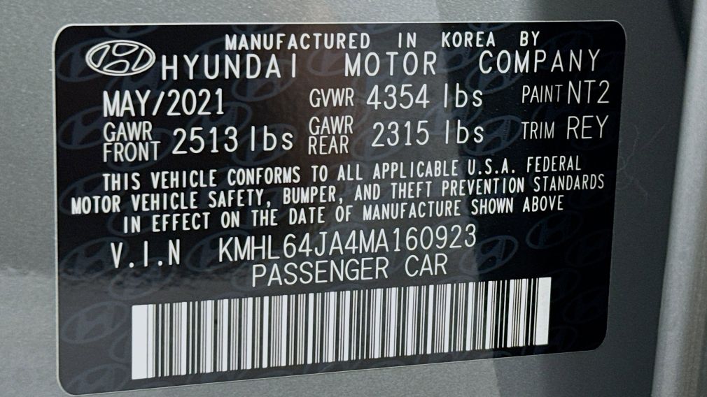 2021 Hyundai Sonata SEL #33