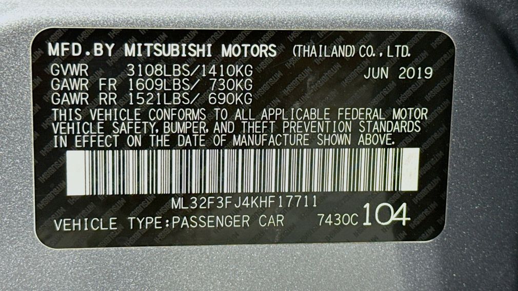 2019 Mitsubishi Mirage G4 ES #32